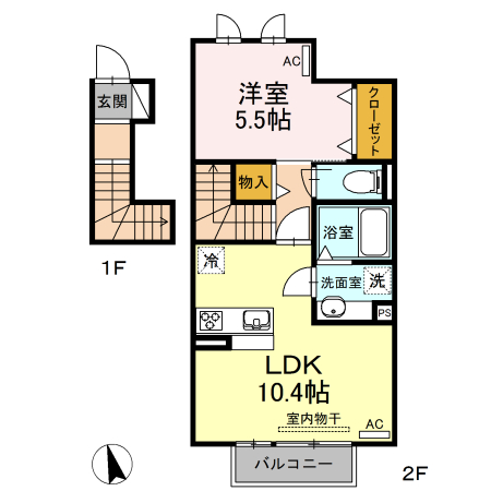 【ドミールの間取り】