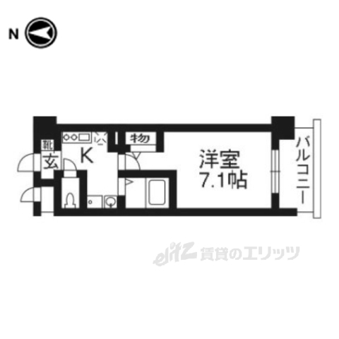 京都市東山区宮川筋８丁目のマンションの間取り