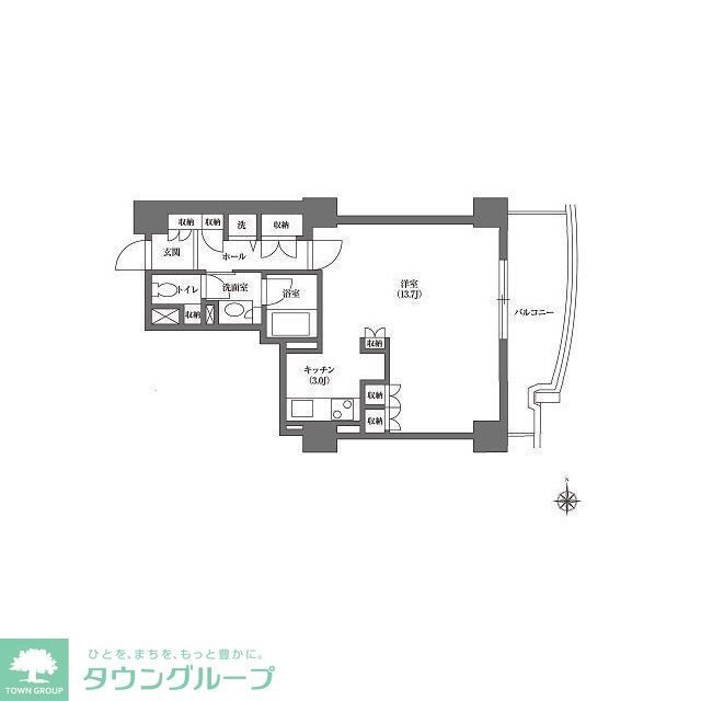 文京区本駒込のマンションの間取り