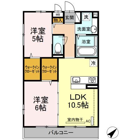 川崎市幸区南加瀬のアパートの間取り