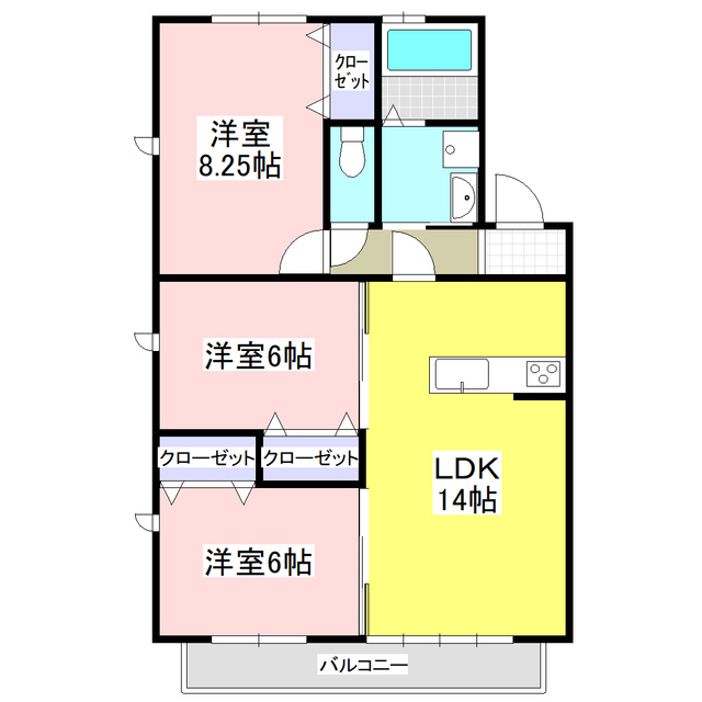 エリタージュ　Ａの間取り