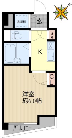 スカイコート後楽園第5の間取り