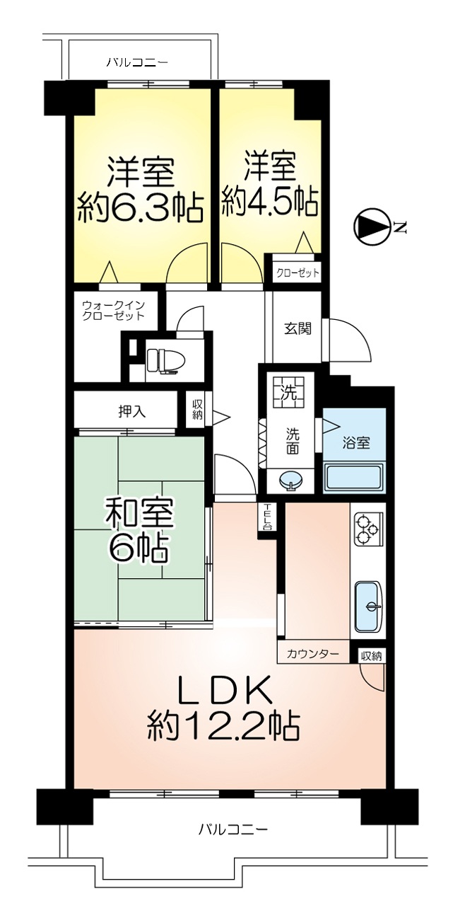 西神中央ウェステージ弐番館の間取り写真