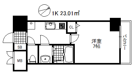 クレストタップ神戸湊町ノアールの間取り写真