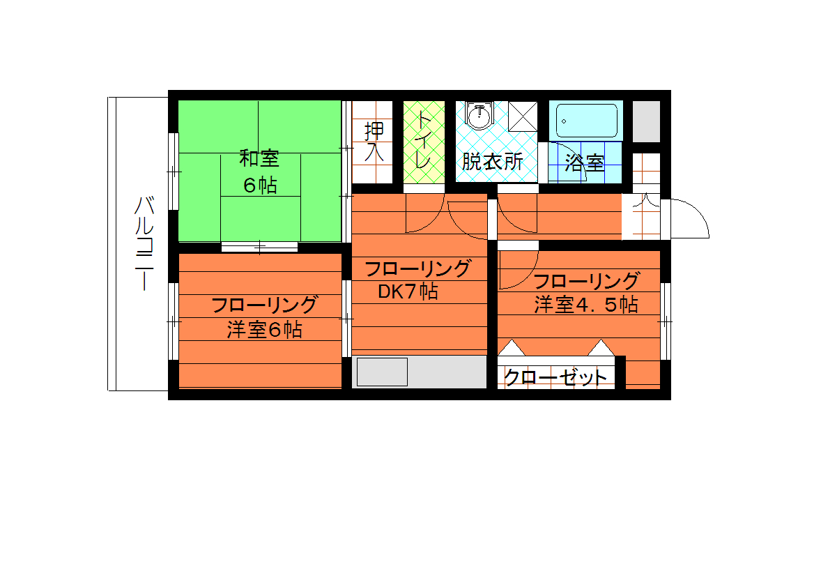 戸田市中町のマンションの間取り