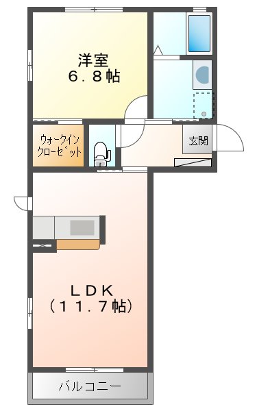 パークサイド Ａの間取り