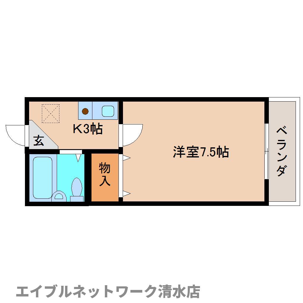 静岡市清水区巴町のマンションの間取り