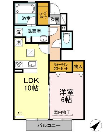 知多市新知のアパートの間取り