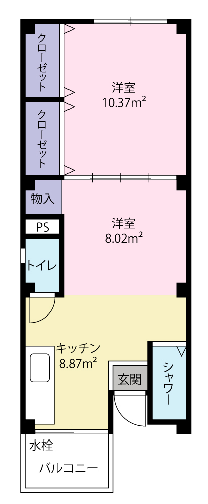 桜ハイツの間取り