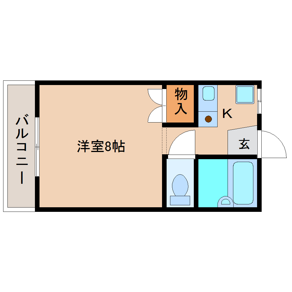 静岡県静岡市清水区駒越中２（アパート）の賃貸物件の間取り