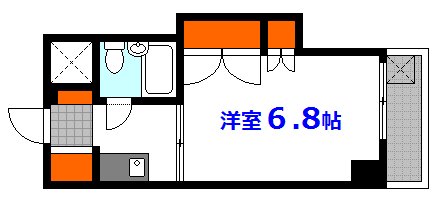 広島市南区京橋町のマンションの間取り