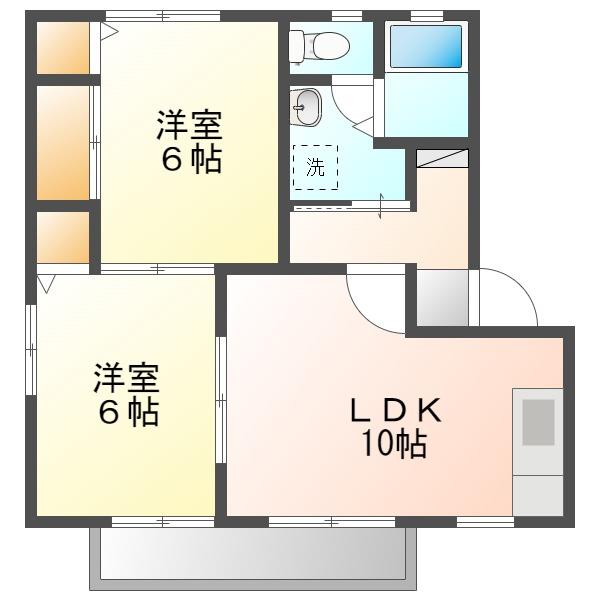 バリュージュ上伝馬Bの間取り