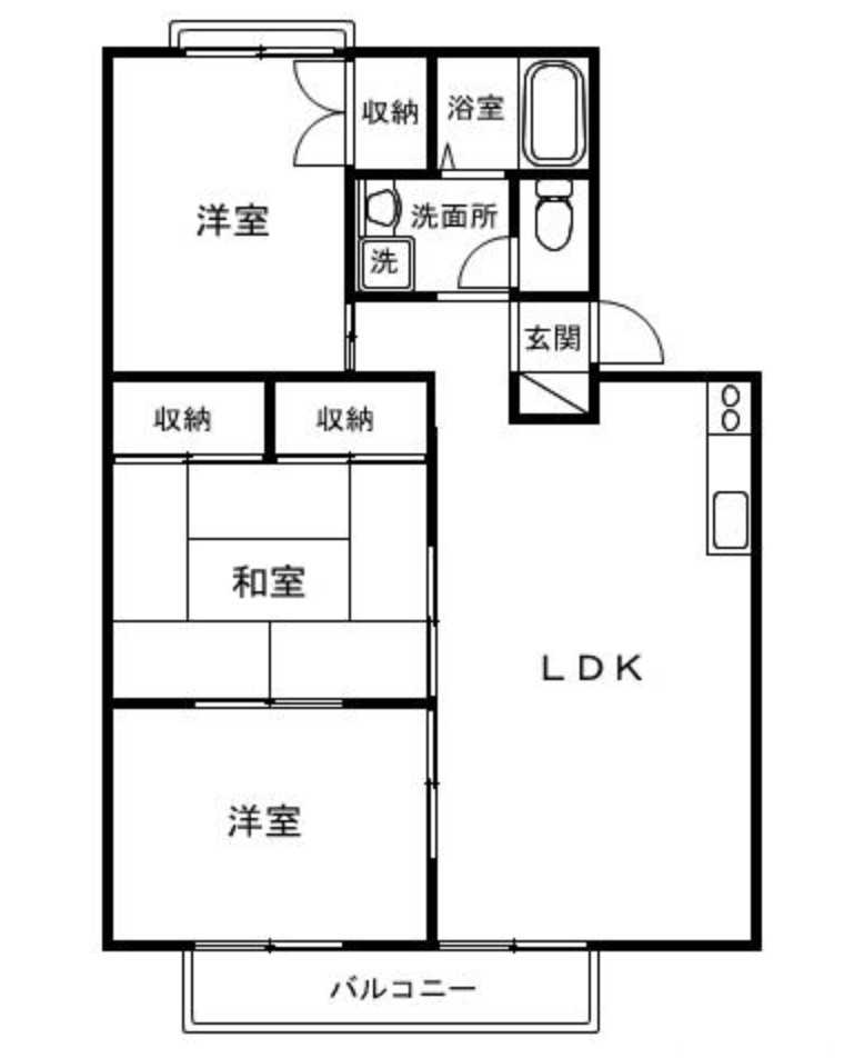 セジュール平安II Aの間取り