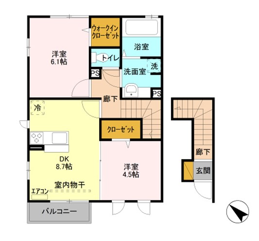 入間市大字下藤沢のアパートの間取り