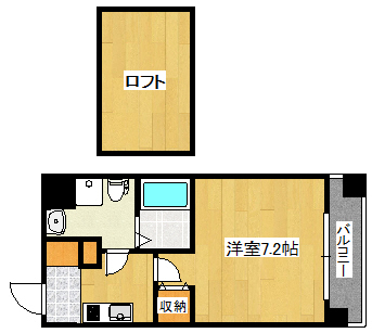 神戸市灘区記田町のマンションの間取り