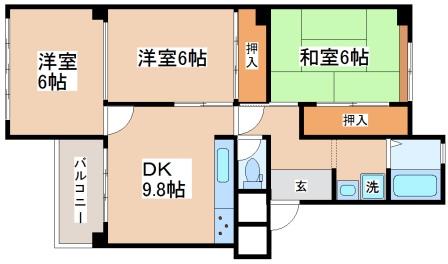 塩屋住宅３号棟の間取り