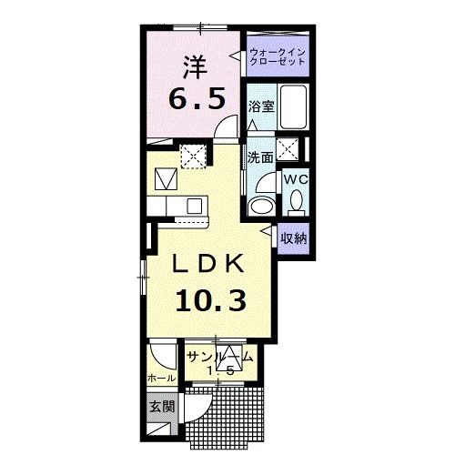 青森市新田のアパートの間取り