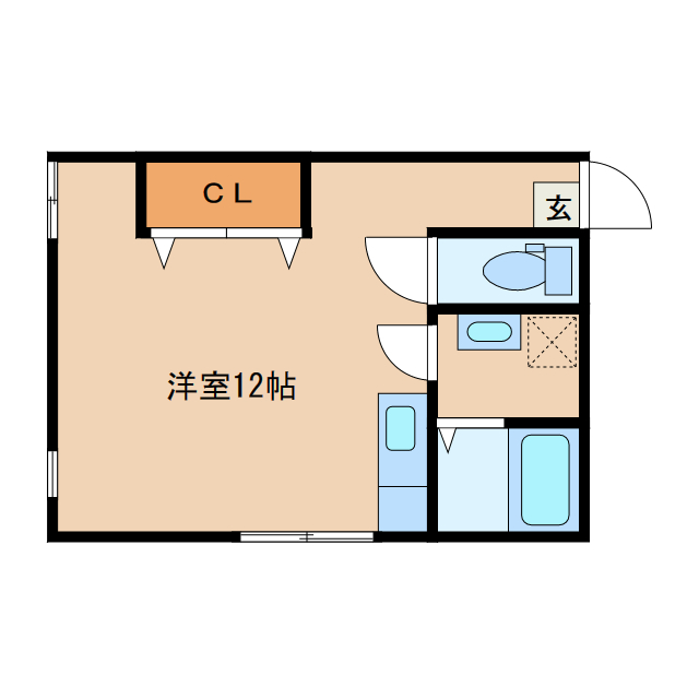 宮崎市老松のアパートの間取り