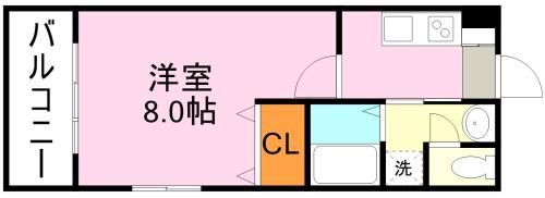 鹿児島市郡元のマンションの間取り