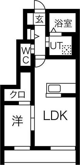 姫路市大津区真砂町のアパートの間取り