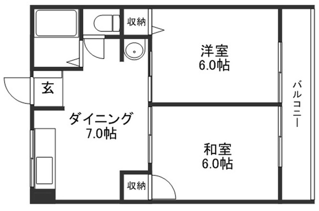 サンハイム伊勢　A棟の間取り