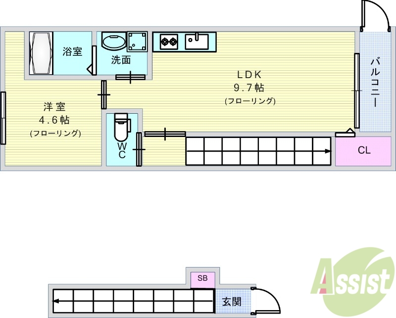 二葉テラスの間取り