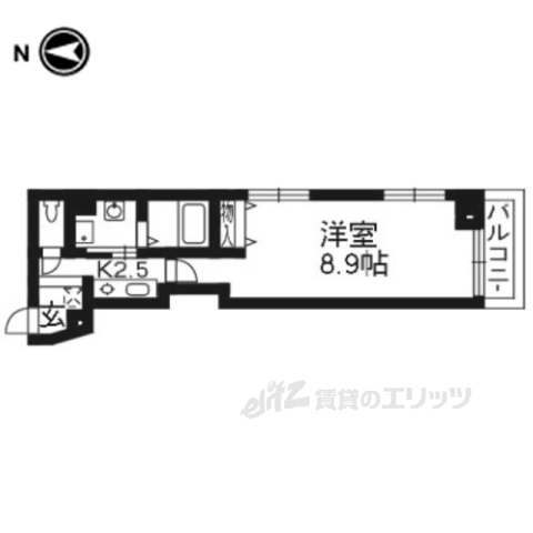 【京都市下京区神明町のマンションの間取り】