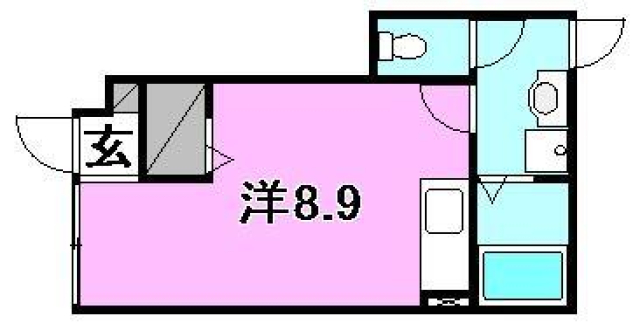 松山市北持田町のアパートの間取り