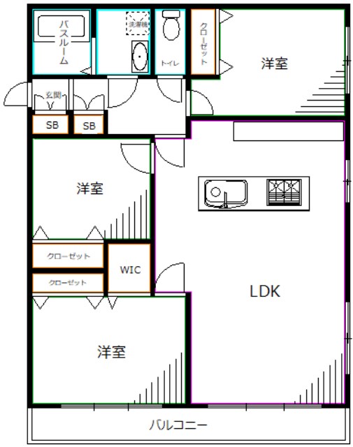 杉並区今川のマンションの間取り