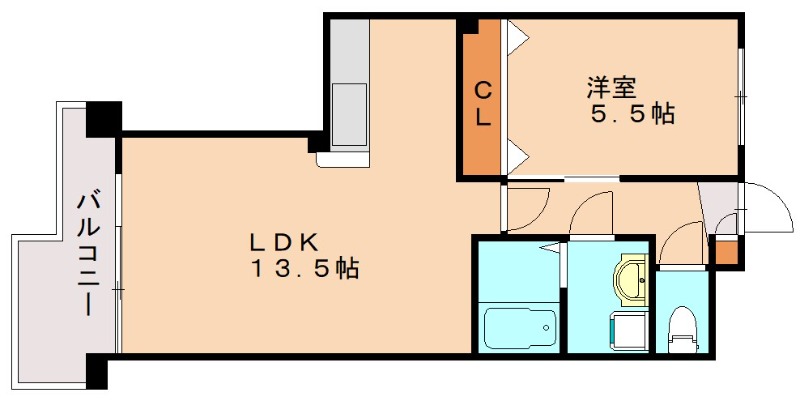 【福岡市博多区浦田のマンションの間取り】