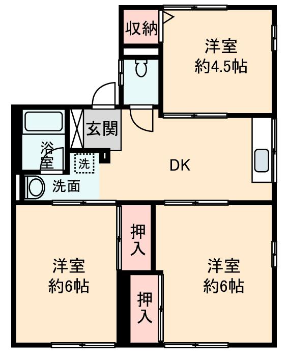 長生郡長生村七井土のアパートの間取り