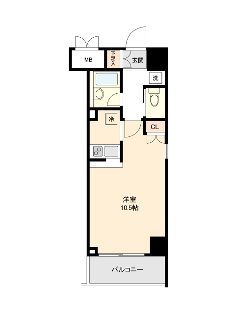 仙台市青葉区川内澱橋通のマンションの間取り