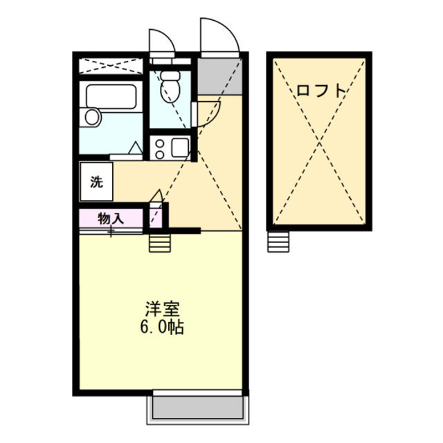 Ｃｌａｓｓｉｃ富岡の間取り