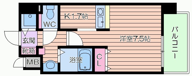 プレサンス大手前パークサイドIIの間取り