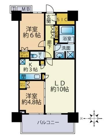 台東区西浅草のマンションの間取り