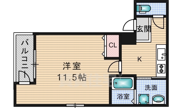 フジパレスカルディアBの間取り