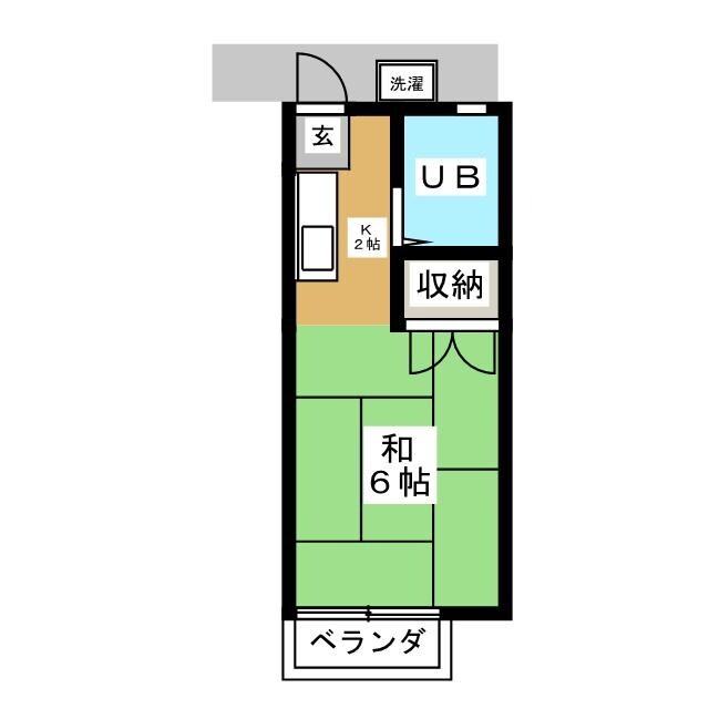 世田谷区用賀のアパートの間取り