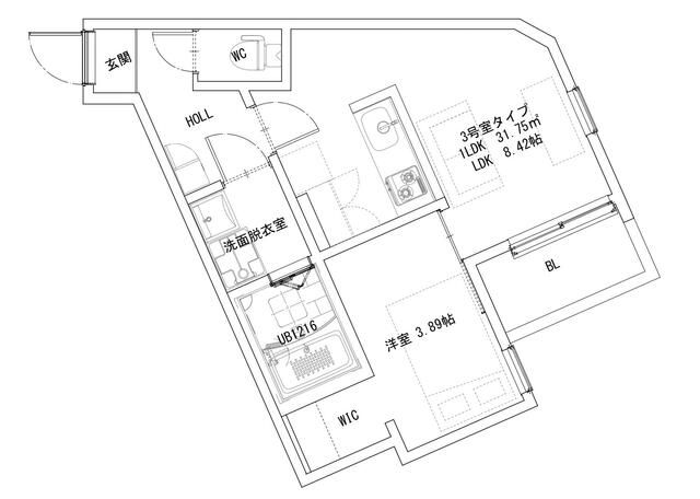 吹田市千里山月が丘のアパートの間取り