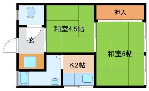 大津市山上町のマンションの間取り