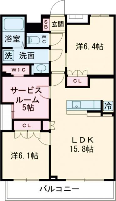 コートデルトゥール昭島の間取り