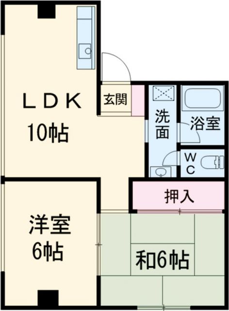 名古屋市北区山田のマンションの間取り