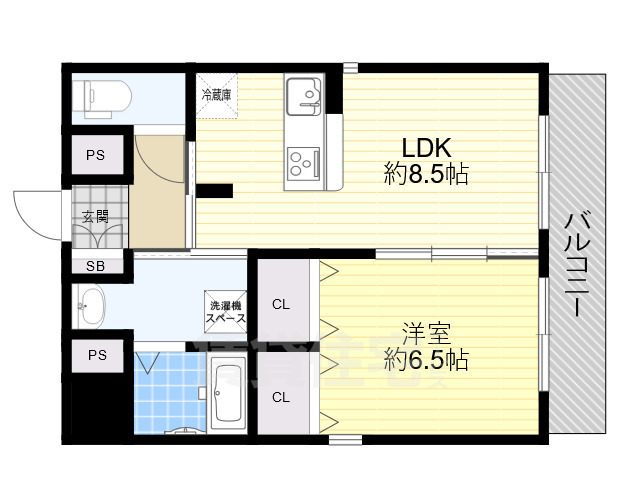 吹田市泉町のアパートの間取り