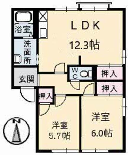 フレグランス上尾　Ａ棟の間取り