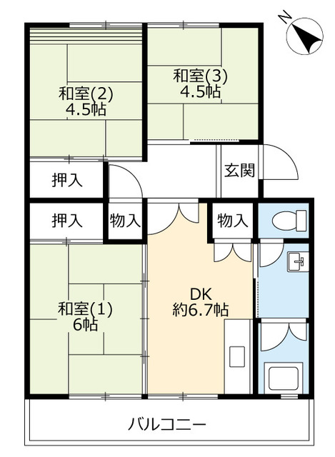 ＵＲ泉南一丘の間取り