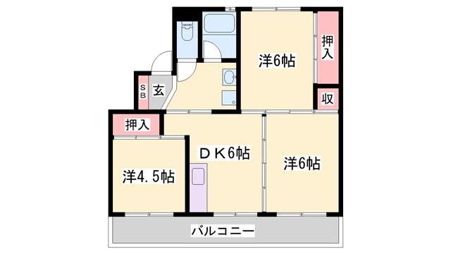 ビレッジハウス三草の間取り