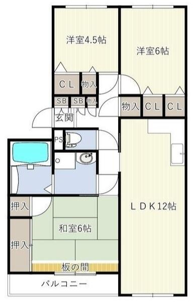 INOVE松戸六高台 Bの間取り