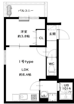 【神戸市須磨区神撫町のアパートの間取り】