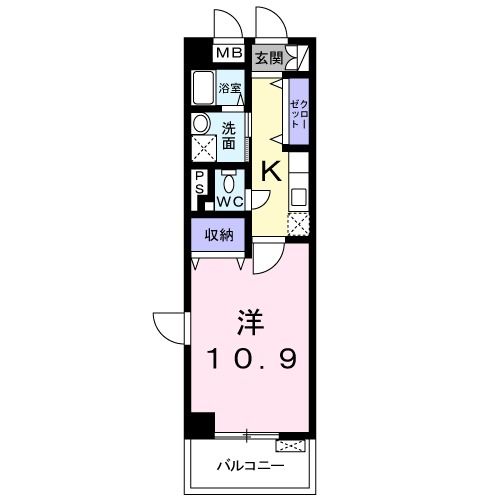 倉敷市八王寺町のマンションの間取り