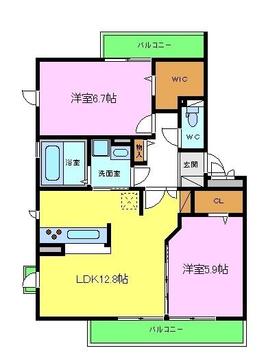 コラッジオなかもず２の間取り