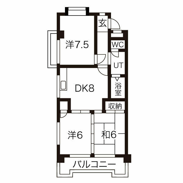 ラフォーレ二城の間取り